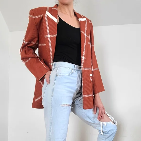 VINTAGE - Burnt orange blazer - Picture 5 of 16